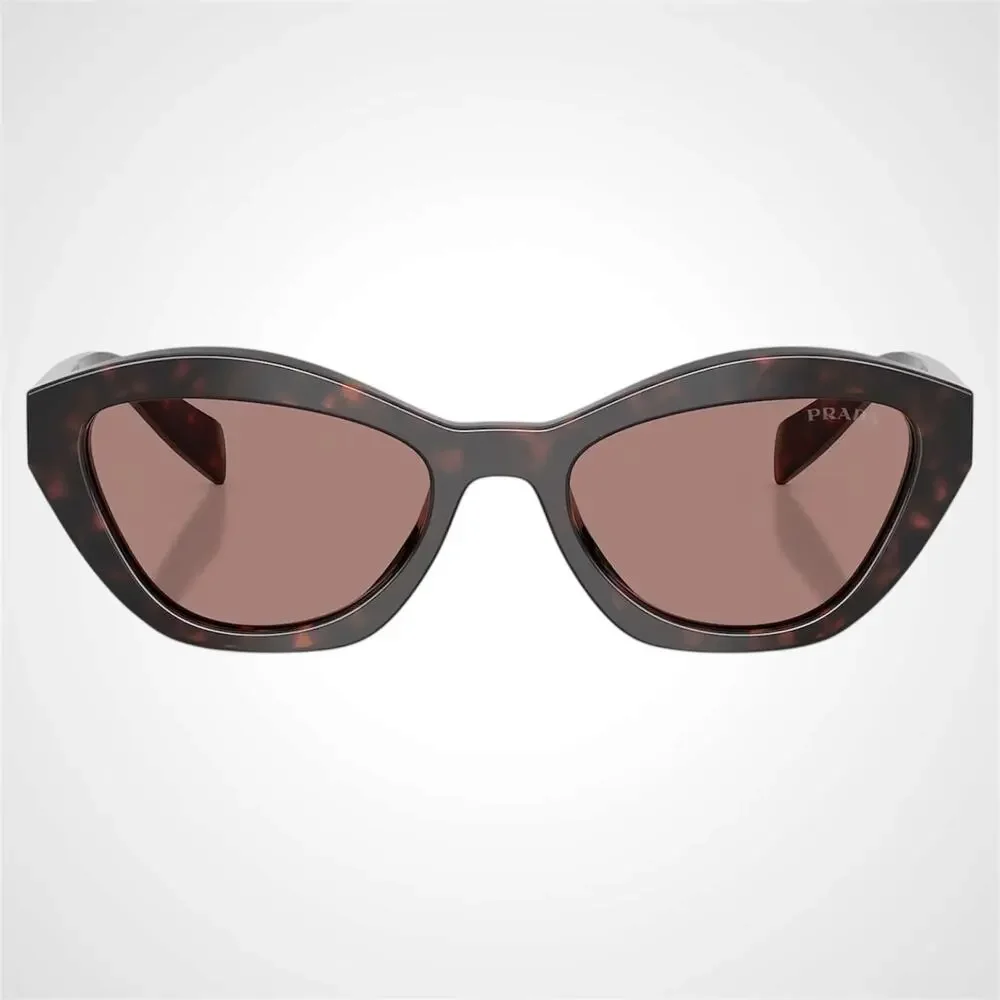 New PRADA Sunglasses Brown Root Tortoise Butterfly Brown Lens
